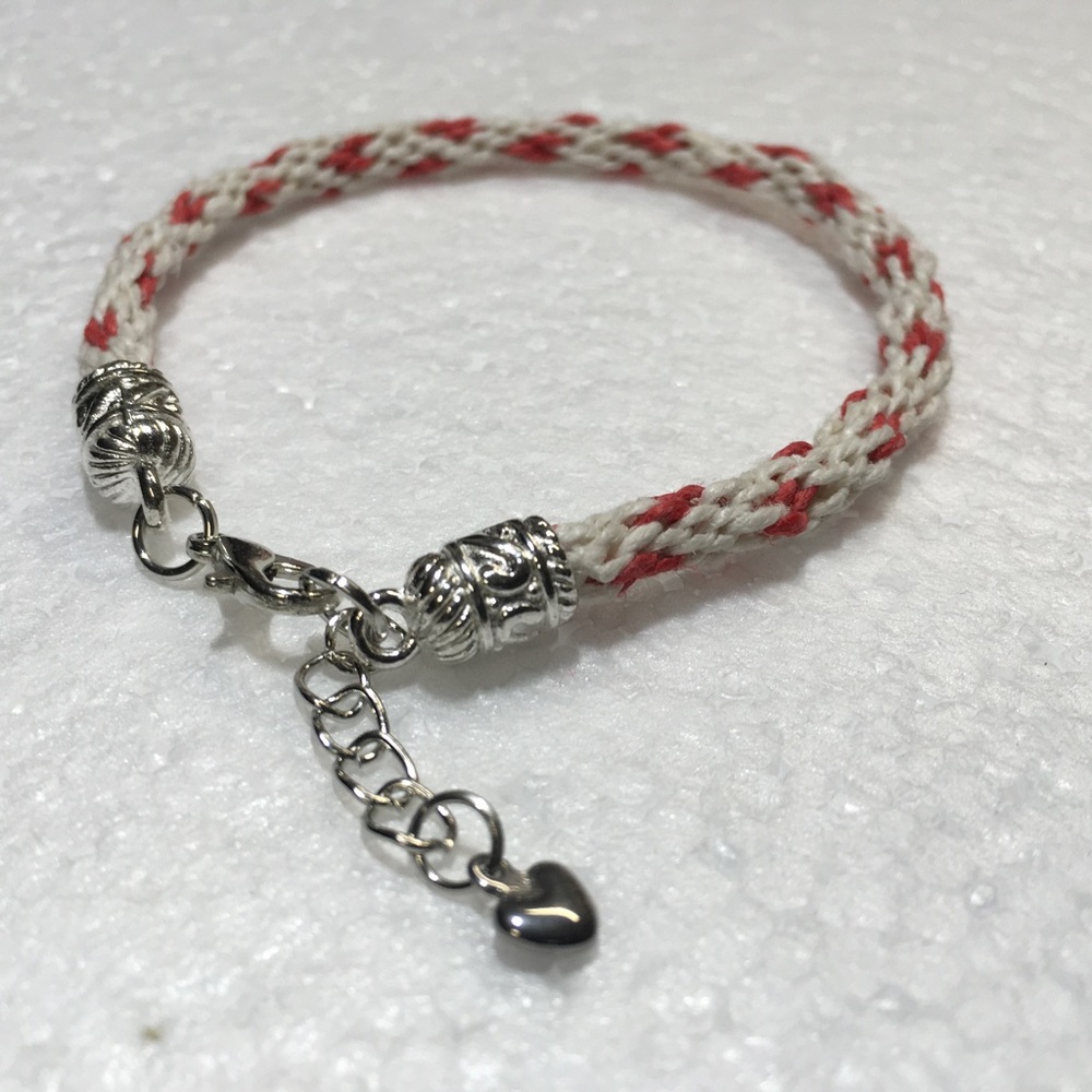 Handcrafted Hemp cord Round Braided KUMIHIMO (5mm) Bracelet w/ Charm